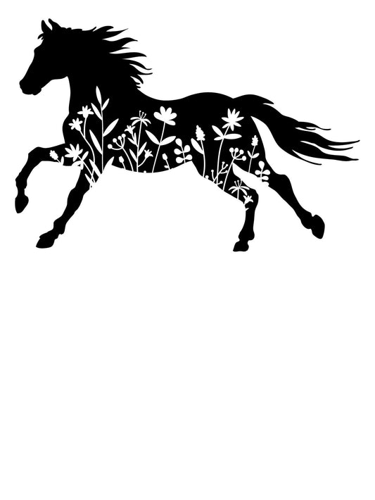 Floral Horse SVG