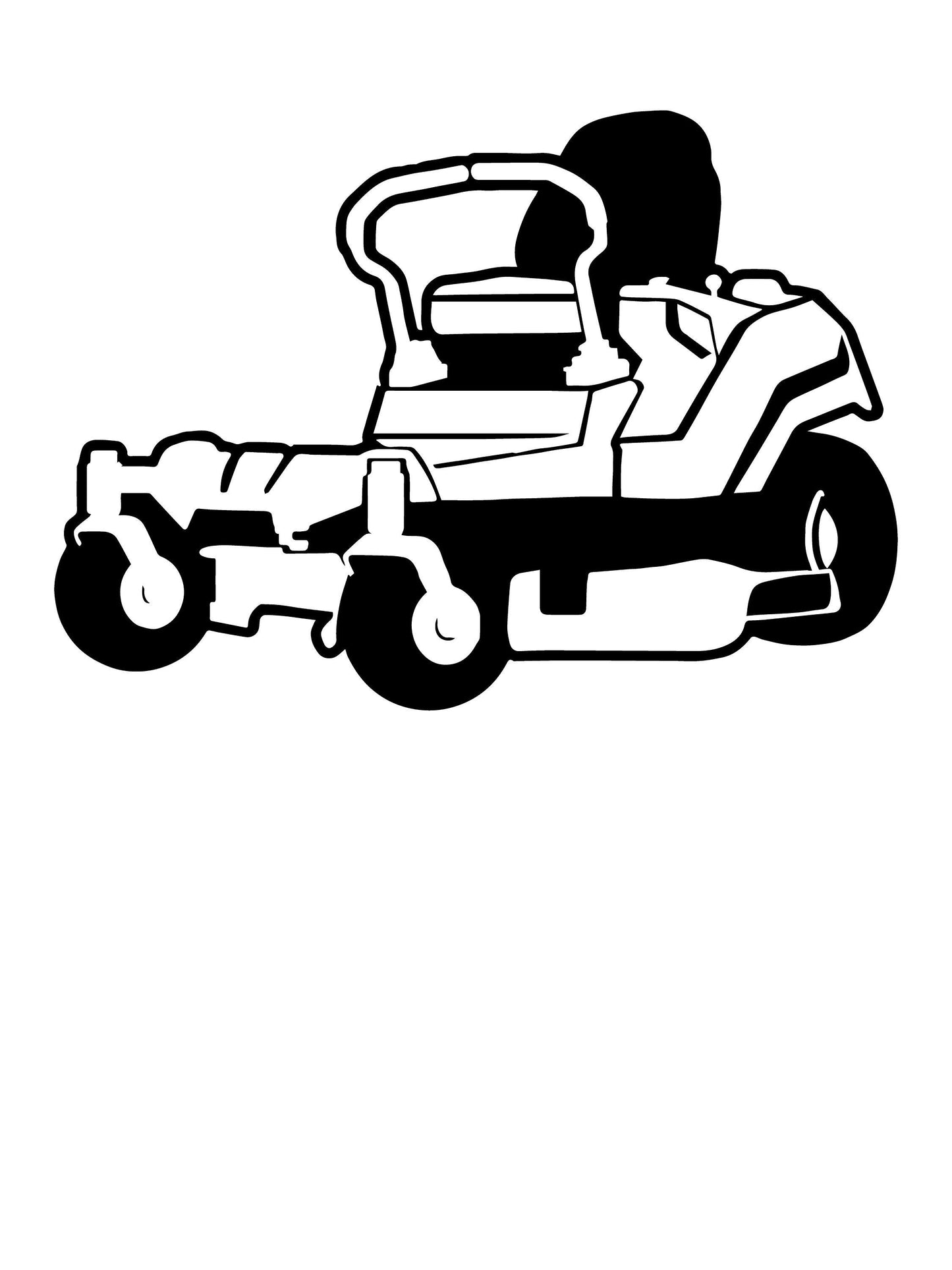 Lawn Mower SVG / SVG Cut File / Car Decal SVG / Instant Download / Printable vector clip art / Silhouette & Cricut / Black