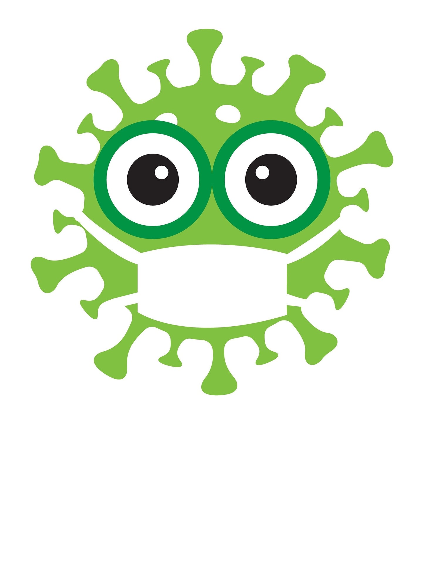 Virus SVG, Social Distancing Svg, Quarantine SVG ,Virus with mask svg Clipart Vector Disease,cutting file circuit,T-shirt Germs Green Cute