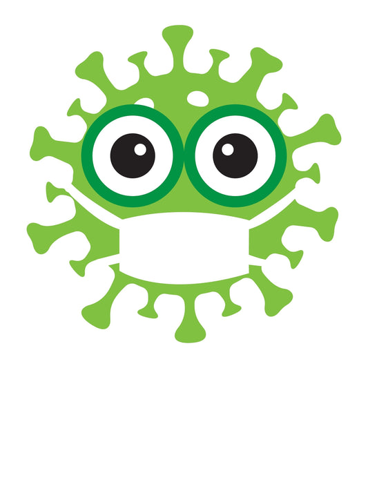 Virus SVG, Social Distancing Svg, Quarantine SVG ,Virus with mask svg Clipart Vector Disease,cutting file circuit,T-shirt Germs Green Cute