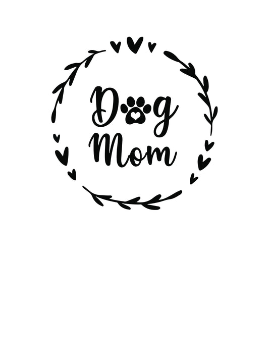 Dog Mom SVG, Dog Mama svg, dxf and png instant download, Floral Wreath, for Cricut and Silhouette, pet Mom svg, dog lover svg, fur mama svg